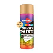 Акриловая краска-спрей Aim-one RAL-1014 Acryl Spray paint ivory, слоновая кость (450 мл)