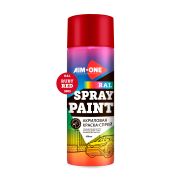 Акриловая краска-спрей Aim-one RAL-3003, Acryl Spray paint ruby red, рубиново-красный (450 мл)
