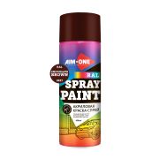 Акриловая краска-спрей Aim-one RAL-8017, Acryl Spray paint chocolate-brown, шоколадно-коричневый (450 мл)