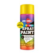 Акриловая краска-спрей Aim-one RAL-1021, Acryl Spray paint coiza yellow,  рапсово-желтый (450 мл)