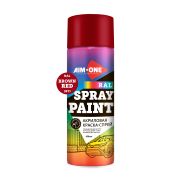 Акриловая краска-спрей Aim-one RAL-3011, Acryl Spray paint brown red, коричнево-красный (450 мл)