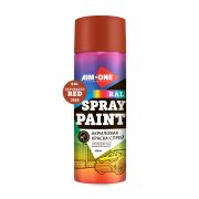 Акриловая краска-спрей Aim-one RAL-3020, Acryl Spray paint red saturated, красный насыщенный (450 мл)