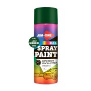 Акриловая краска-спрей Aim-one RAL-6002, Acryl Spray paint leaf green, лиственно-зеленый (450 мл)