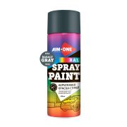 Акриловая краска-спрей Aim-one RAL-7012, Acryl Spray paint basalt-grey, базальтово-серый (450 мл)